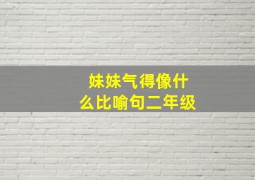 妹妹气得像什么比喻句二年级