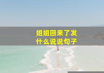 姐姐回来了发什么说说句子