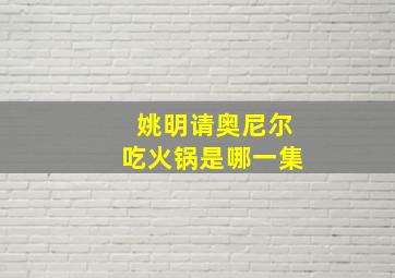 姚明请奥尼尔吃火锅是哪一集