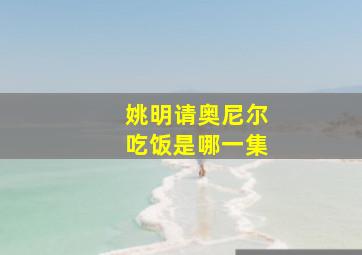 姚明请奥尼尔吃饭是哪一集