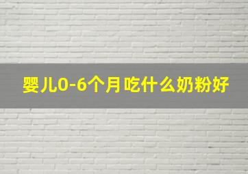 婴儿0-6个月吃什么奶粉好