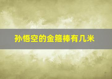 孙悟空的金箍棒有几米