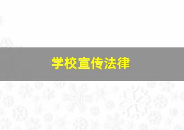 学校宣传法律