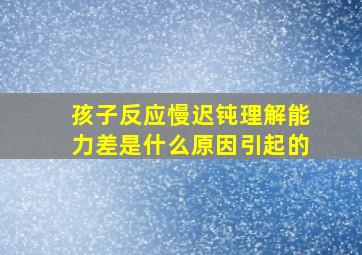 孩子反应慢迟钝理解能力差是什么原因引起的