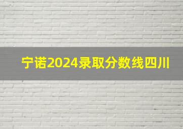 宁诺2024录取分数线四川