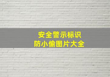 安全警示标识防小偷图片大全