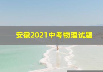 安徽2021中考物理试题