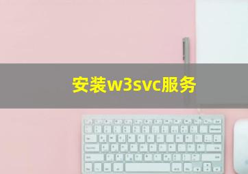 安装w3svc服务