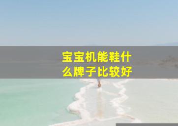 宝宝机能鞋什么牌子比较好