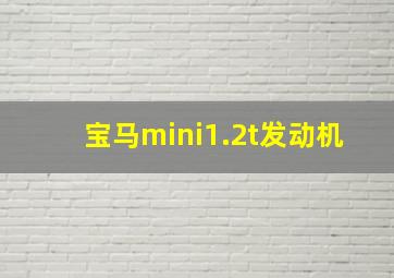 宝马mini1.2t发动机