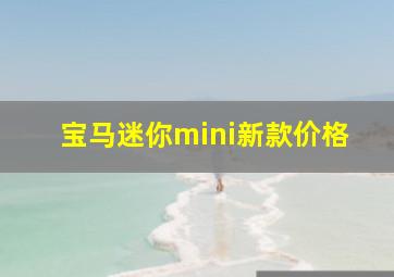 宝马迷你mini新款价格