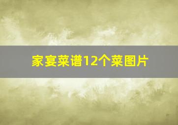 家宴菜谱12个菜图片