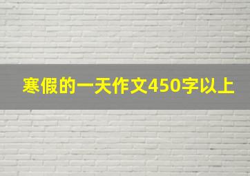 寒假的一天作文450字以上