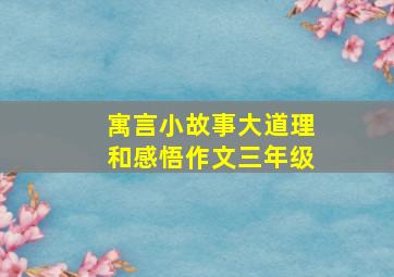 寓言小故事大道理和感悟作文三年级