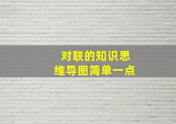 对联的知识思维导图简单一点