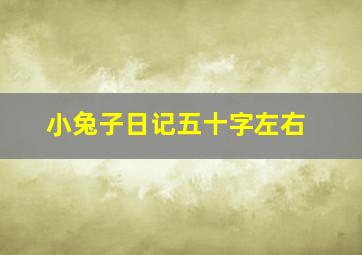 小兔子日记五十字左右