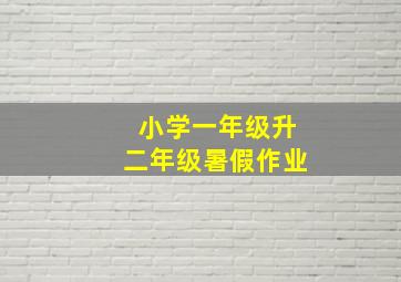 小学一年级升二年级暑假作业