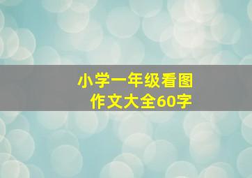 小学一年级看图作文大全60字