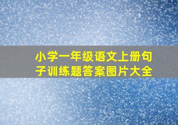 小学一年级语文上册句子训练题答案图片大全