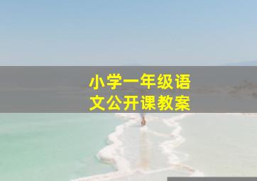 小学一年级语文公开课教案