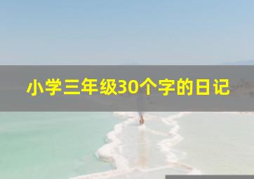 小学三年级30个字的日记