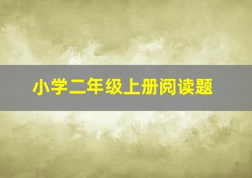 小学二年级上册阅读题