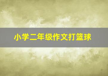 小学二年级作文打篮球