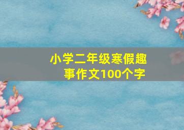 小学二年级寒假趣事作文100个字