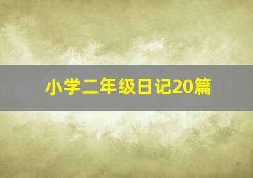 小学二年级日记20篇