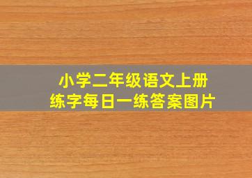 小学二年级语文上册练字每日一练答案图片