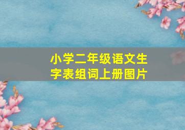 小学二年级语文生字表组词上册图片