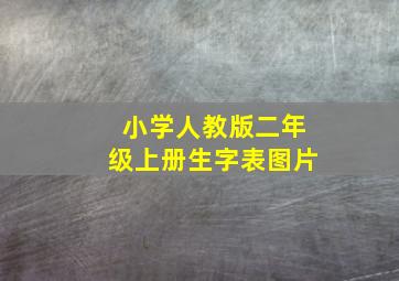 小学人教版二年级上册生字表图片