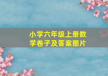 小学六年级上册数学卷子及答案图片