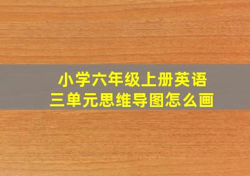 小学六年级上册英语三单元思维导图怎么画