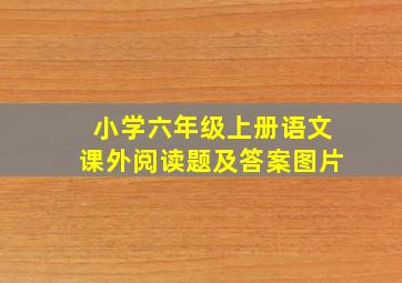 小学六年级上册语文课外阅读题及答案图片