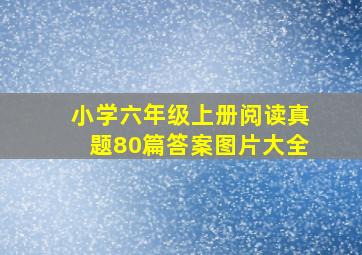 小学六年级上册阅读真题80篇答案图片大全