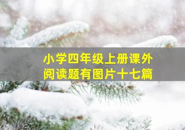 小学四年级上册课外阅读题有图片十七篇