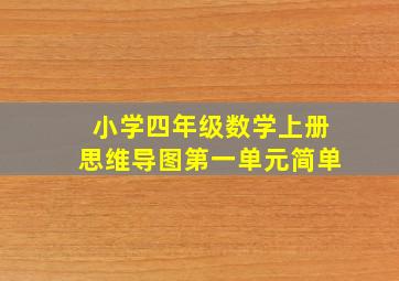 小学四年级数学上册思维导图第一单元简单