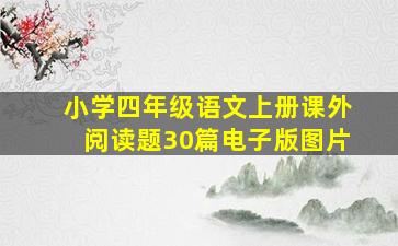 小学四年级语文上册课外阅读题30篇电子版图片