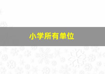 小学所有单位