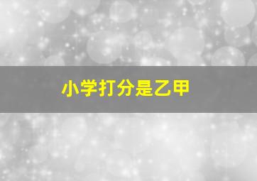 小学打分是乙甲