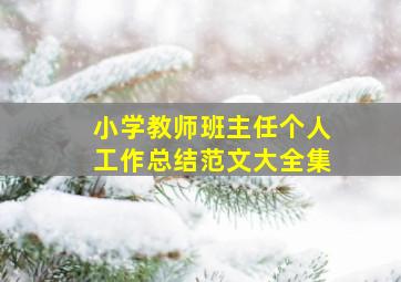 小学教师班主任个人工作总结范文大全集