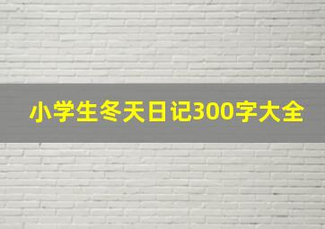 小学生冬天日记300字大全