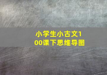 小学生小古文100课下思维导图