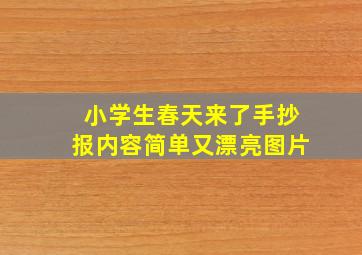 小学生春天来了手抄报内容简单又漂亮图片