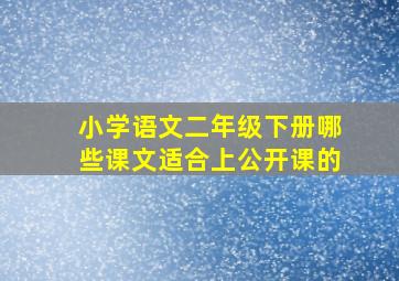 小学语文二年级下册哪些课文适合上公开课的