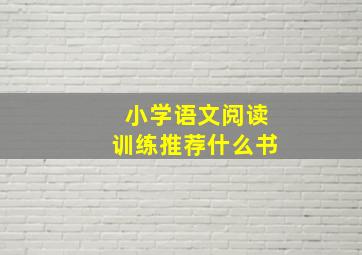 小学语文阅读训练推荐什么书