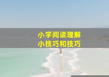 小学阅读理解小技巧和技巧