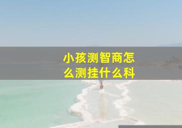 小孩测智商怎么测挂什么科