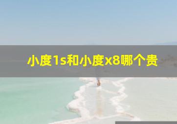 小度1s和小度x8哪个贵